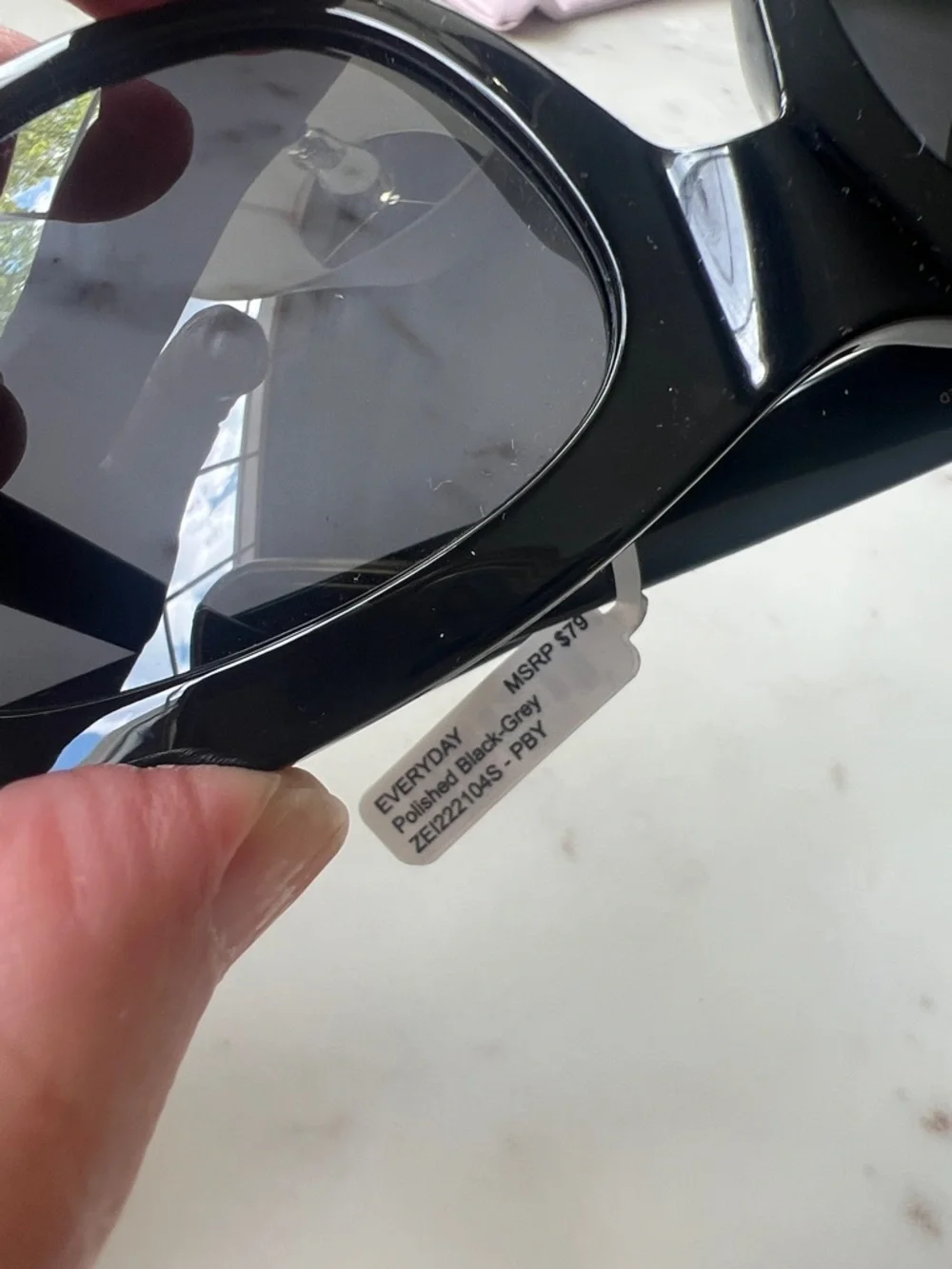 Z Supply EVERYDAY Black Oversized Cat-Eye Sunglasses